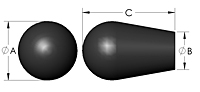 S5 Shift Knob Line Drawing